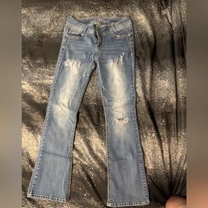 Wallflower Blue Flare Wide Leg Jeans